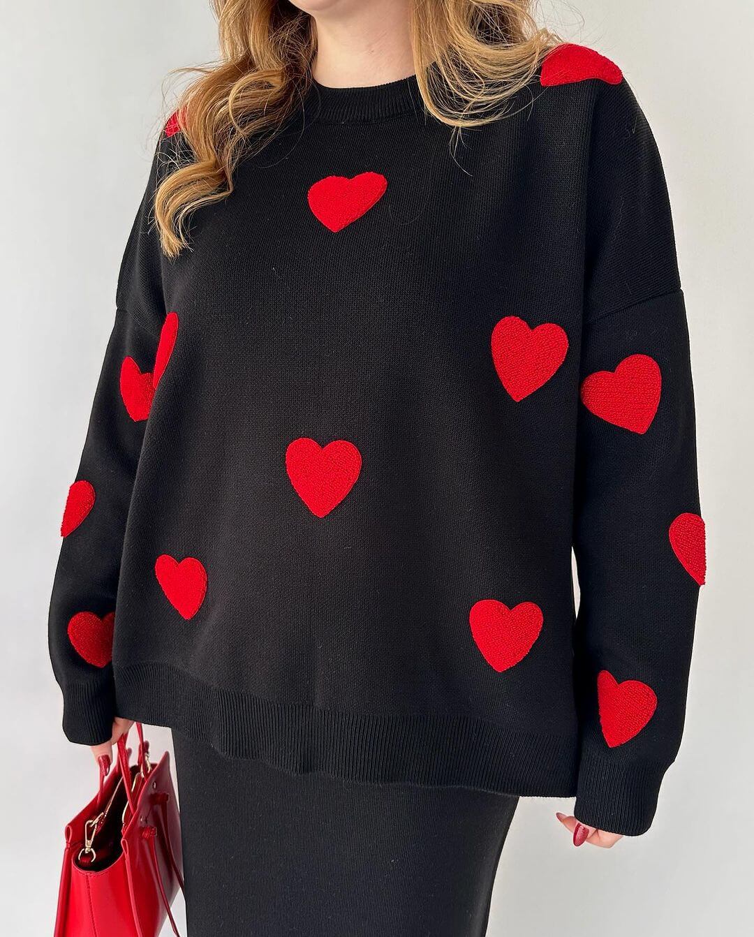 ❤️ Costume deux pièces décontracté en tricot fendu