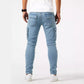 Pantalon cargo en denim stretch