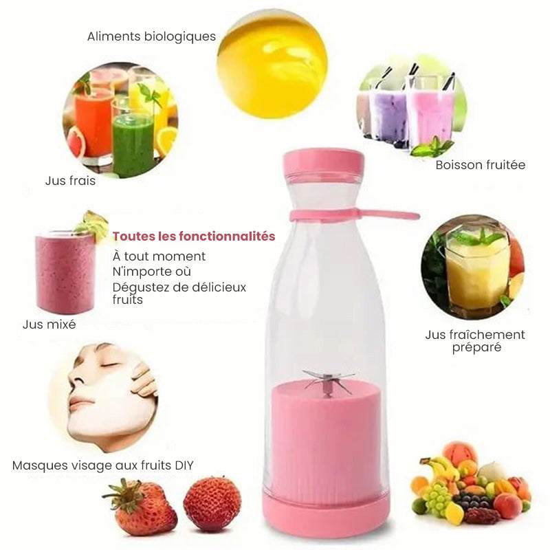 🍃Vente directe d'usine🍃 Extracteur de Jus Portable Best-Seller | 🌟 Savourez du jus frais à tout moment, partout !