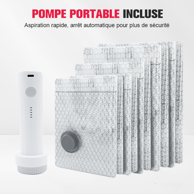 🧳✨ Ensemble Sacs Rangement Sous Vide 2026 UPGRADE | Voyage + Pompe Portable | Qualité Supérieure 💎