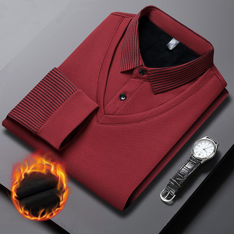🔥49% DE RÉDUCTION ! 🍂 Chemise à Col Rayé 2 Pièces - Style Automne/Hiver en Coton Respirant et Confortable 👔📦