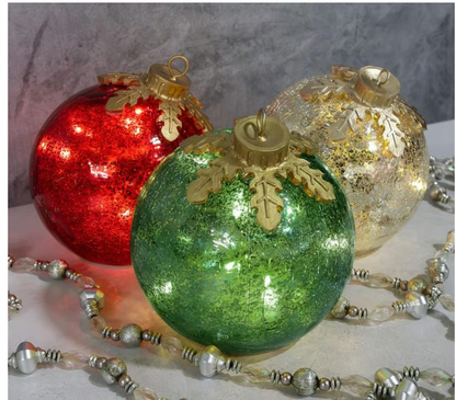 💥DERNIER JOUR DE PROMOTION – 49 % DE RÉDUCTION ⏰ PLUS DE 50 000 VENTES ! 🎅 Décorations de Noël en verre pour table 【Lot de 3】 🔔🎁✨