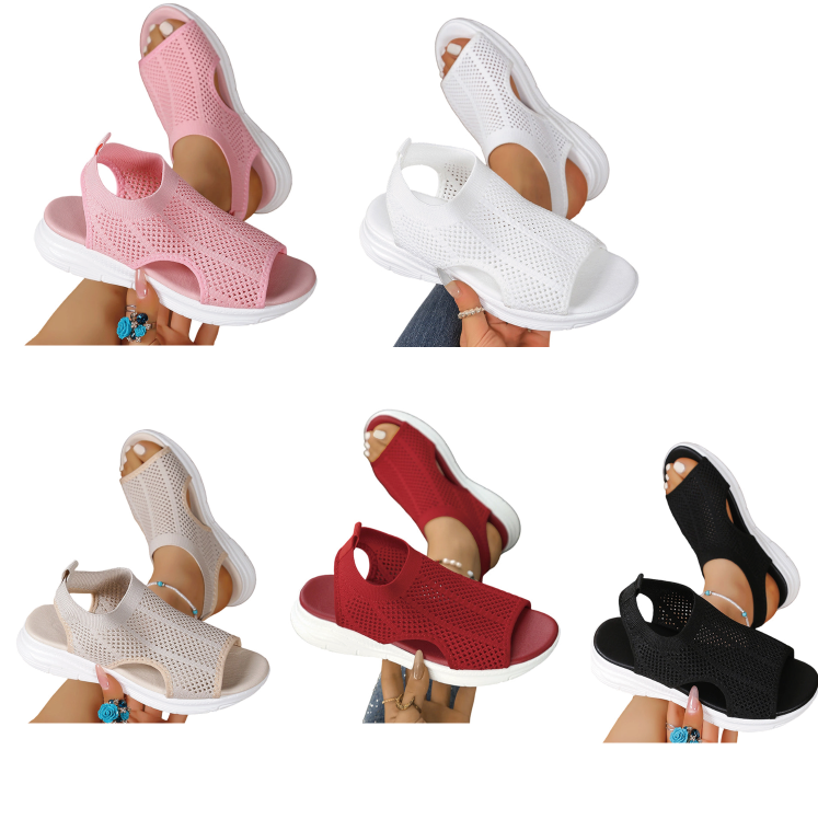 👡 Sandales en maille respirante à bout ouvert pour femmes | Confortables et légères