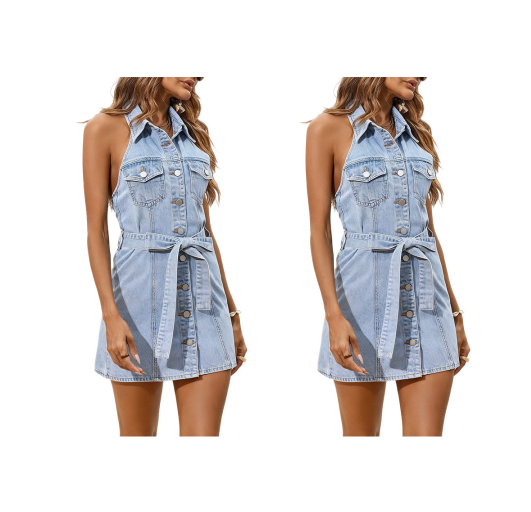 🧵Jupe en jean cintrée élégante