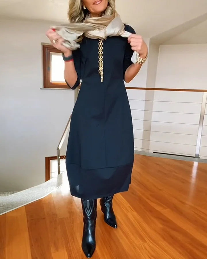 🔥Vente chaude 50% de réduction🔥Robe à manches longues et col rond