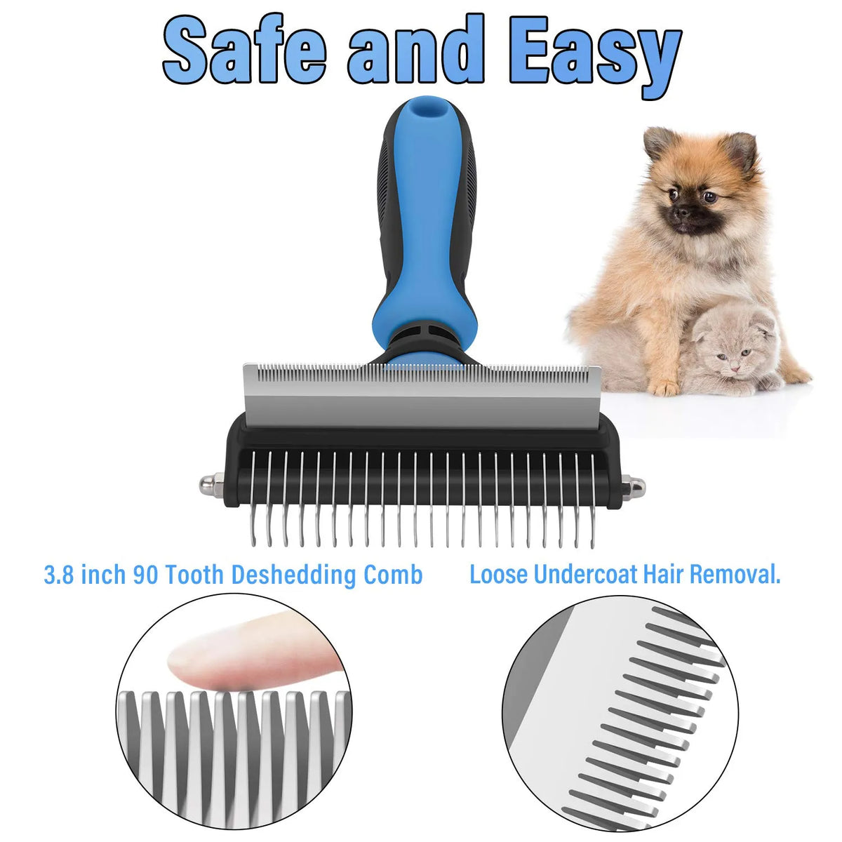 💐50% DE RÉDUCTION ! Peigne démêlage pour chiens/chats – Poils longs & courts efficace 🌀🐩【Stock Limité】