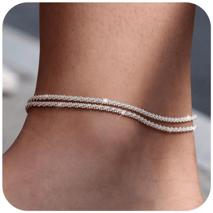 💜Délicat bracelet de cheville étanche en couches