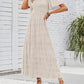⏰Promotion exceptionnelle : 50 % de réduction👗Robe longue fluide pour femme, style décontracté, à imprimé floral, manches flottantes, smockée et taille haute