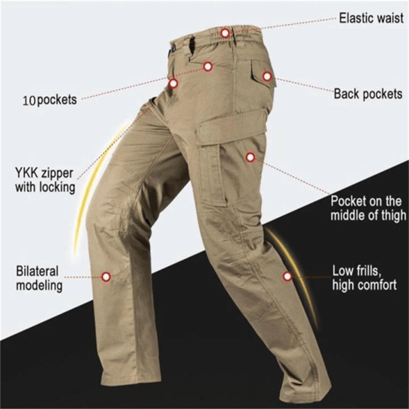 🔥 50% DE RÉDUCTION ! 🌧️ Pantalon Tactique Imperméable pour Homme – 10 Poches, Respirant & Ultra-Résistant, Idéal Rando, Trek ou Usage Quotidien ! 💪