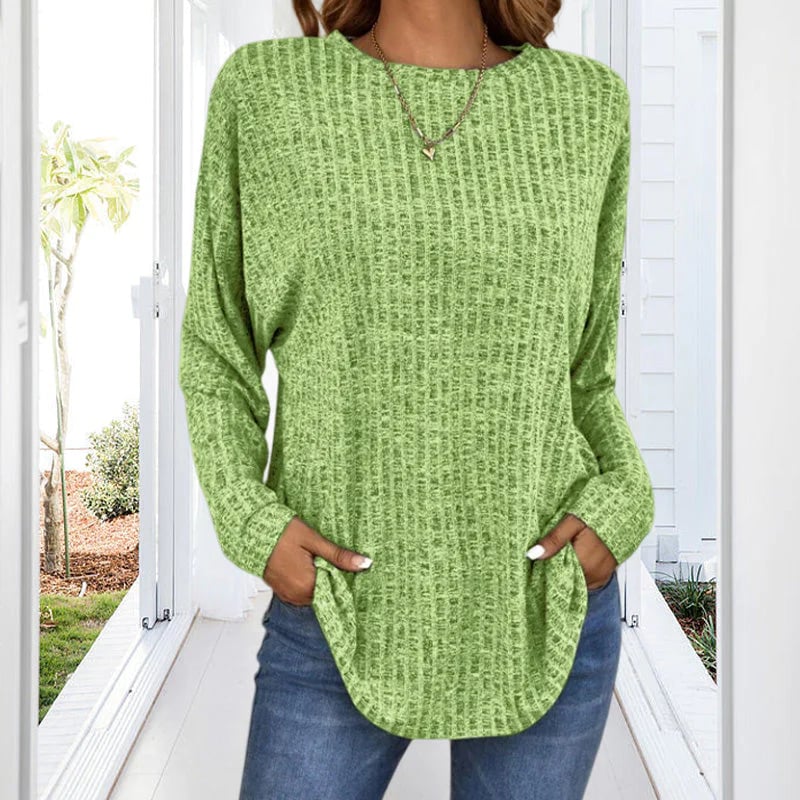 🌸Pull Tricot Manches Longues Décontracté - Mix Coton Doux, Coupe Large & Plusieurs Coloris !
