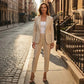 👔 60% DE RÉDUCTION! 💼 Veste à Col & Pantalon pour Femme – Ensemble Élégant pour le Travail, Coupe Cintrée & Look Professionnel 👖