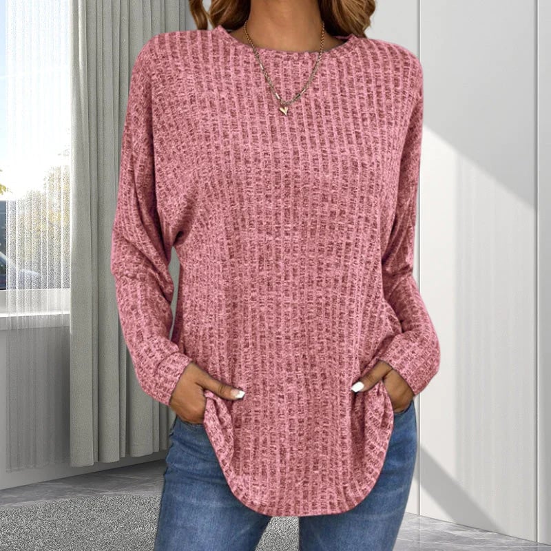 🌸Pull Tricot Manches Longues Décontracté - Mix Coton Doux, Coupe Large & Plusieurs Coloris !