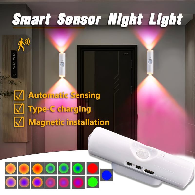 💎 ACHETEZ 3, OFFERT 1 ! 💎 Lampe d’Ambiance LED Rechargeable avec Capteur de Mouvement – Détection Intelligente, Éclairage RVB & Installation Magnétique