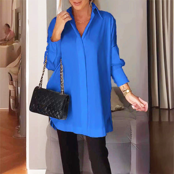 🎁Achetez-en 2, livraison gratuite✨Chemise ample à manches longues et revers😇