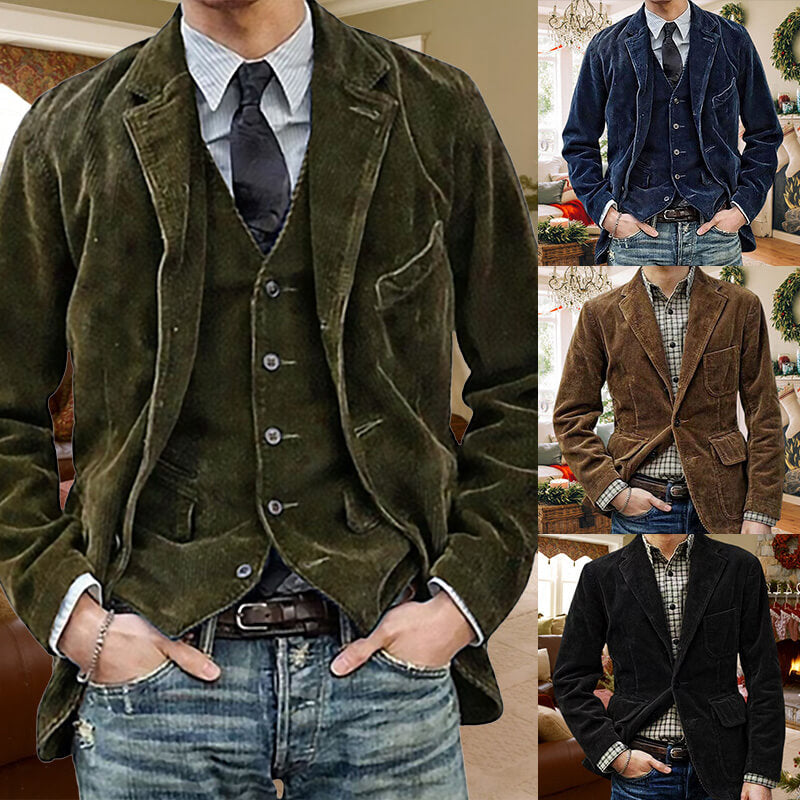 Blazer en velours côtelé pour homme de l’hiver 2026【Acheter 2 livraison gratuite】