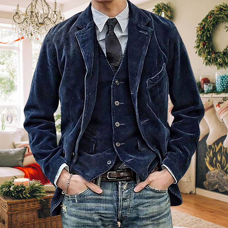 Blazer en velours côtelé pour homme de l’hiver 2026【Acheter 2 livraison gratuite】