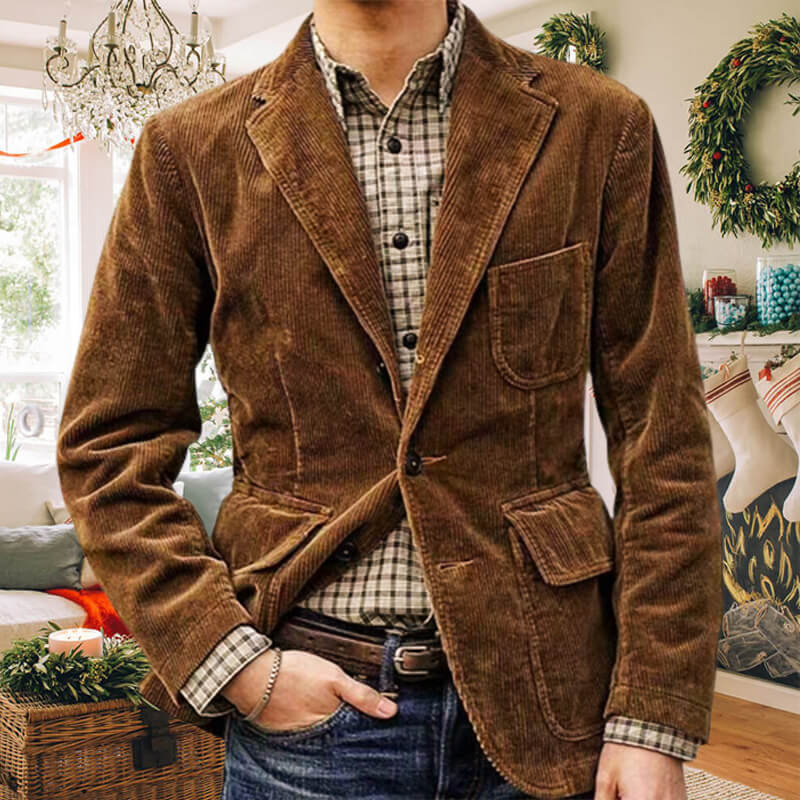 Blazer en velours côtelé pour homme de l’hiver 2026【Acheter 2 livraison gratuite】