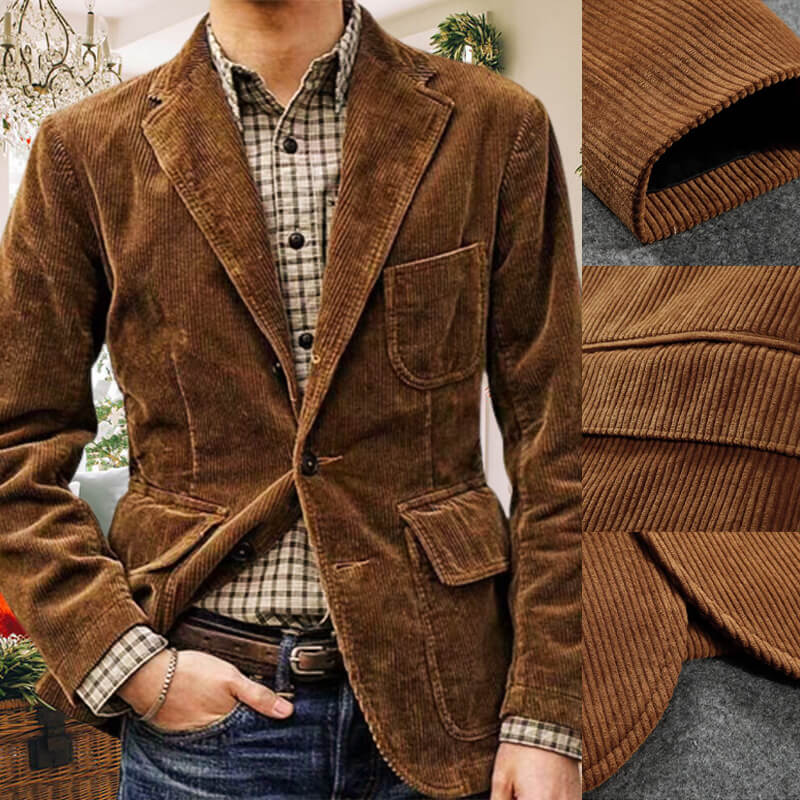 Blazer en velours côtelé pour homme de l’hiver 2026【Acheter 2 livraison gratuite】