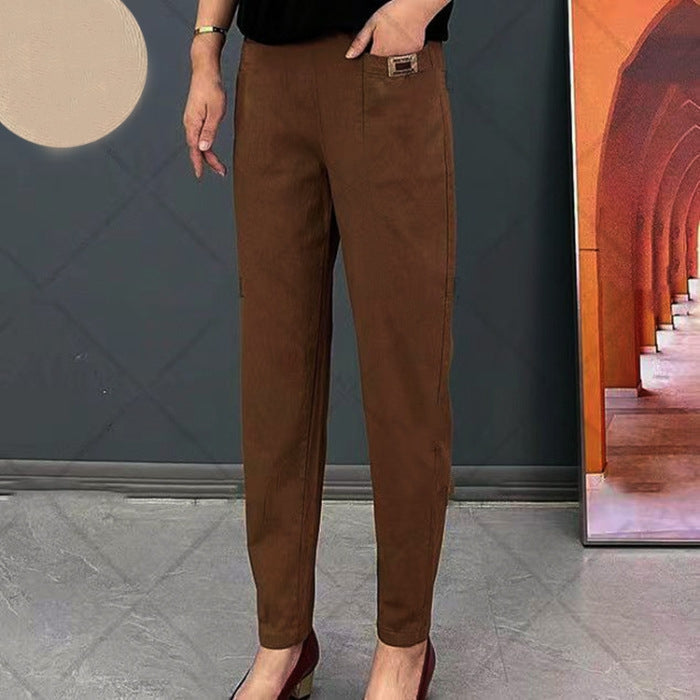 🔥Pour une durée limitée, 50 % de réduction🔥Pantalon en coton à taille élastique pour femme