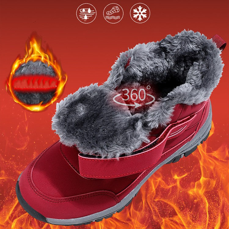 Chaussures chaudes et multicolores en coton pour hommes et femmes, idéales pour garder les pieds au chaud