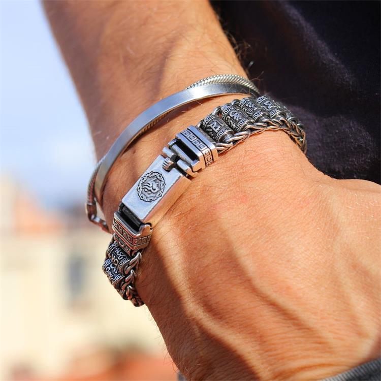 💎 50% DE RÉDUCTION ! 💎 Bracelet Roue de Prière Tibétaine – Argent 925, Porte-Bonheur & Cadeau Saint-Valentin