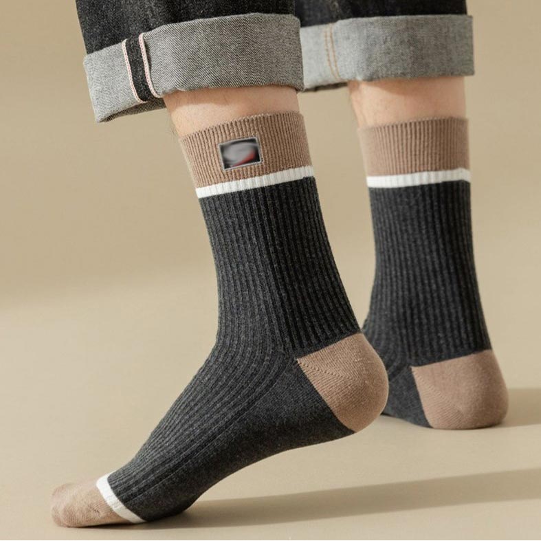 Set de chaussettes d'automne et d'hiver pour hommes avec respirabilité antibactérienne - Super cadeau