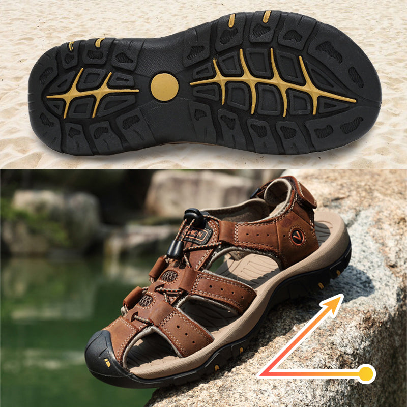 Chaussures de plage d'extérieur en cuir confortables
