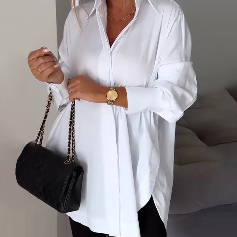 🎁Achetez-en 2, livraison gratuite✨Chemise ample à manches longues et revers😇
