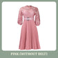 Robe à plis creux en dentelle pour femme