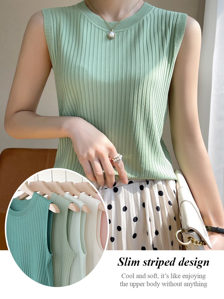 Haut sans Manches en Tricot Fin