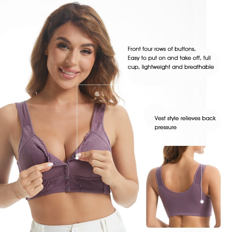 💥Demi-tarif pour le deuxième💥🌸Soutien-gorge respirant Plus Size pour femmes avec fermeture frontale