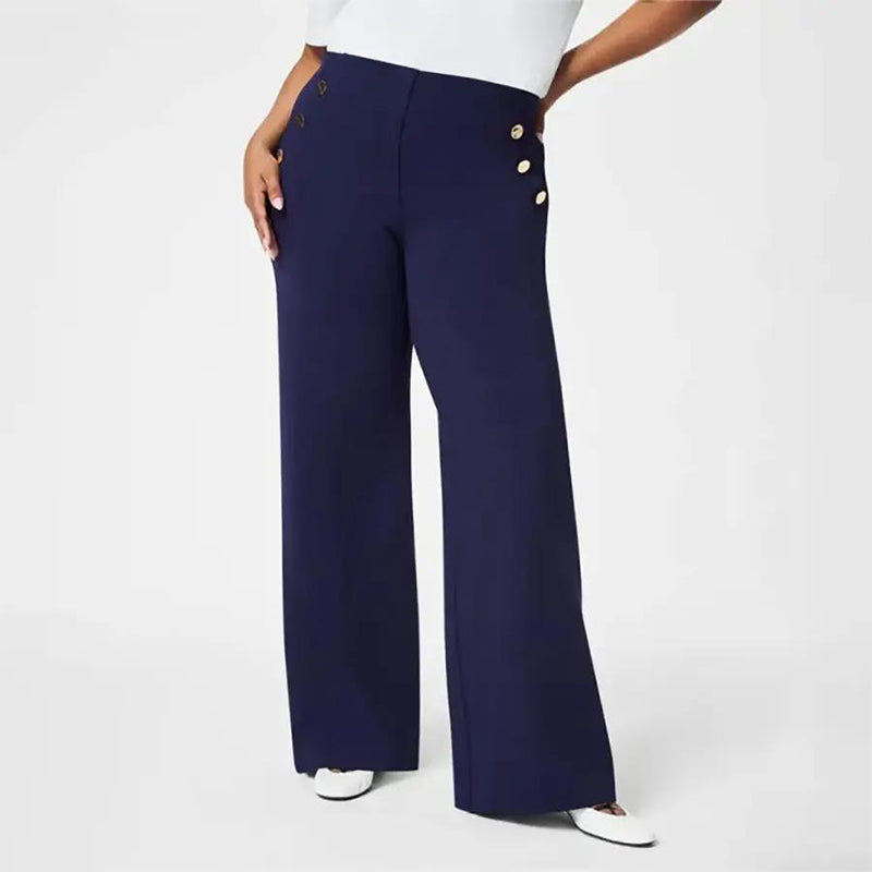 🔥2025 - Vente chaude 🔥Pantalon à jambe large avec bouton de contrôle du ventre parfait