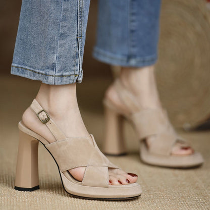 💥50% de réduction pour un temps limité👠Sandales à talons hauts et orteils ouverts