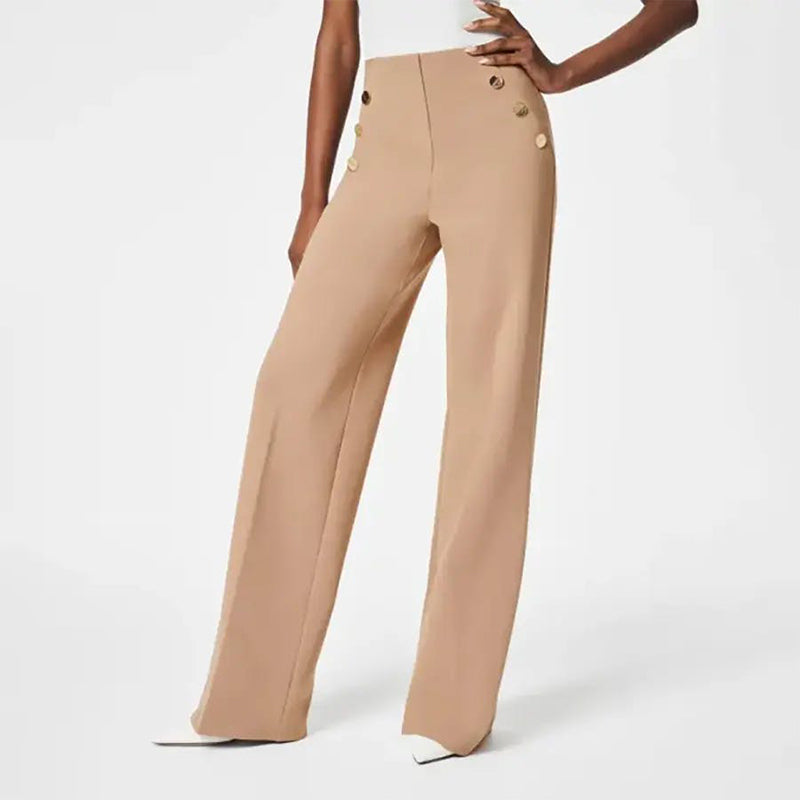 🔥2025 - Vente chaude 🔥Pantalon à jambe large avec bouton de contrôle du ventre parfait