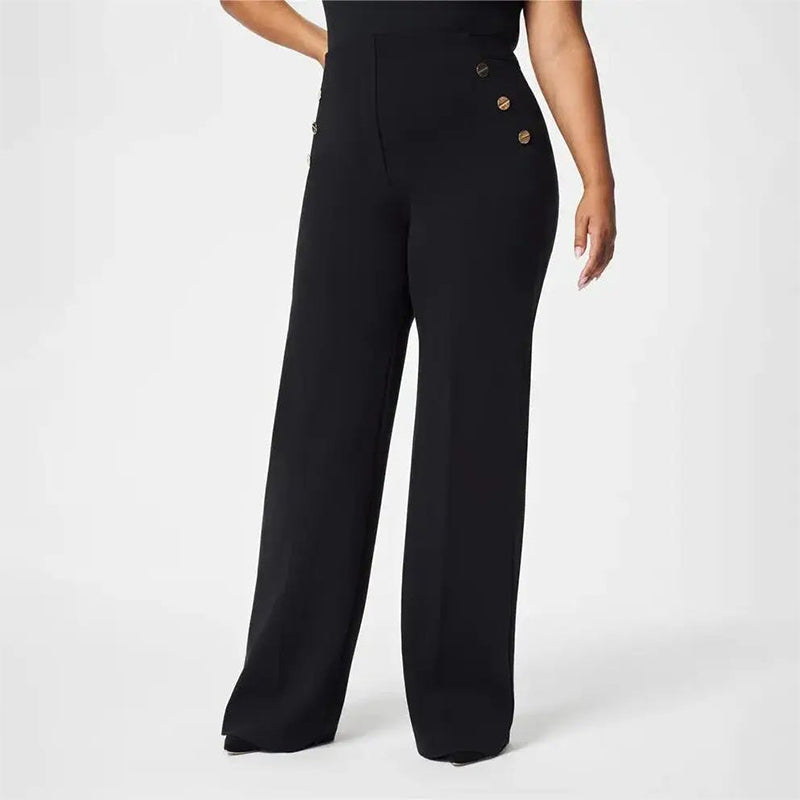 🔥2025 - Vente chaude 🔥Pantalon à jambe large avec bouton de contrôle du ventre parfait