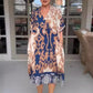 🌸Promotion olympique - 49% de réduction 🌸Robe midi imprimée et décontractée avec décolleté en V