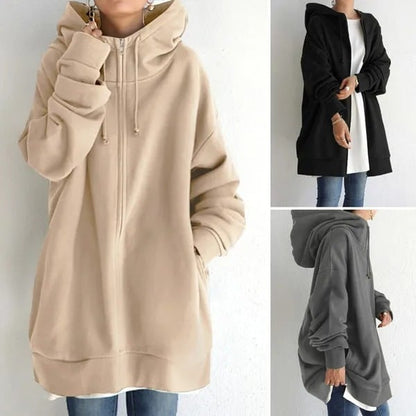 Sweat à capuche zippé d'automne/d'hiver pour femmes - Livraison gratuite pour 2 pièces