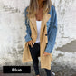 Trench mi-long avec surpiqûres en jean denim✨