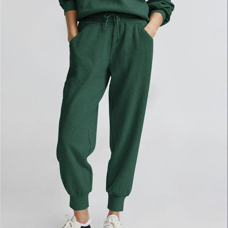 Femmes 2 pins Sweatshirts SetManchons longs Half Zip Pull Sweatshirt
