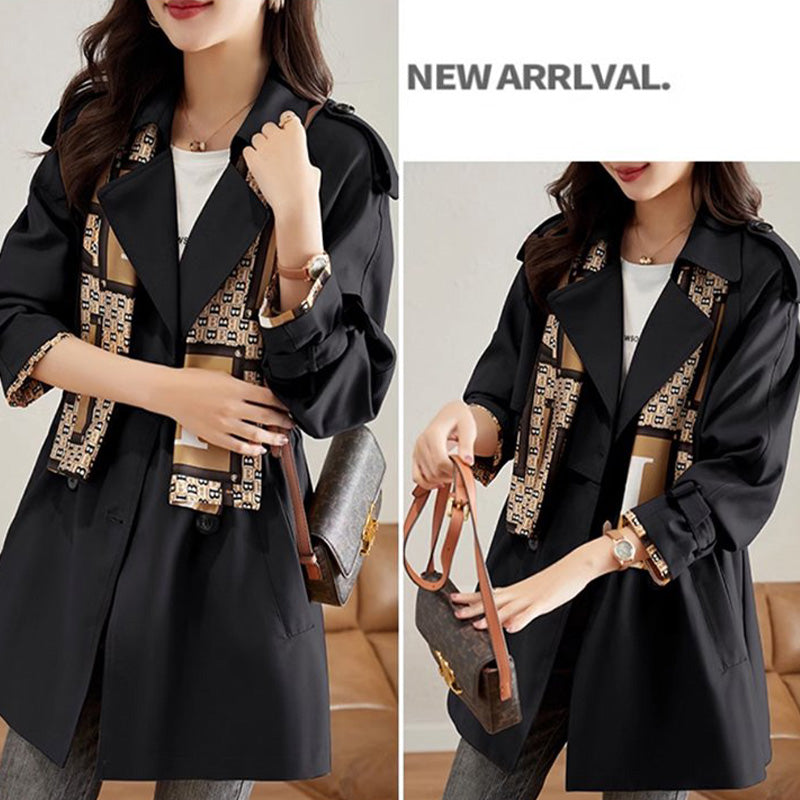 🔥 49% OFF !!🔥Trench-coat mi-long amincissant à revers pour femmes💝ACHETEZ 2- LIVRAISON GRATUITE