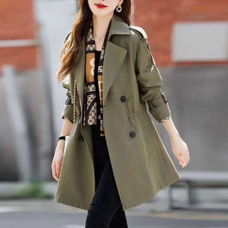 🔥 49% OFF !!🔥Trench-coat mi-long amincissant à revers pour femmes💝ACHETEZ 2- LIVRAISON GRATUITE