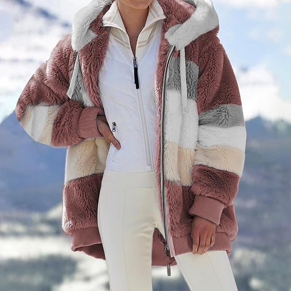 🔥2026 Nouvelle veste ample en peluche avec capuche pour l'automne et l'hiver