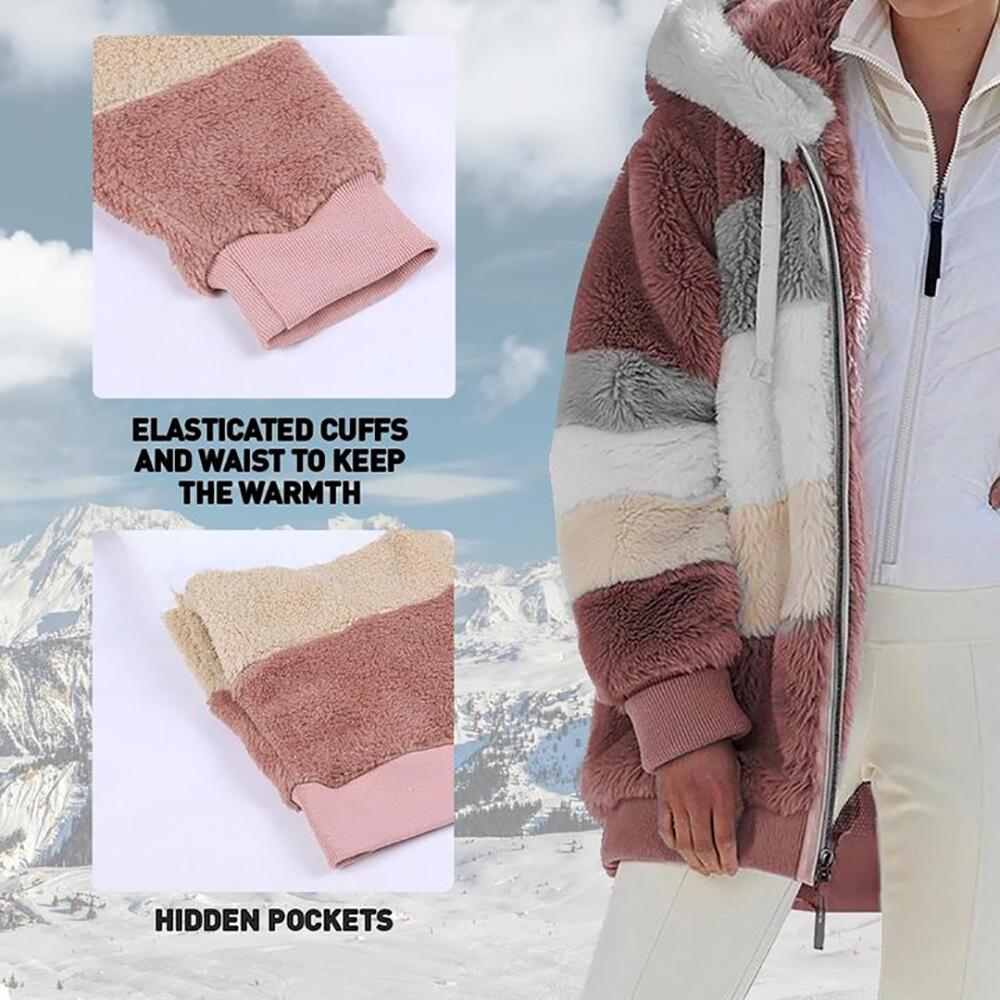 🔥2026 Nouvelle veste ample en peluche avec capuche pour l'automne et l'hiver