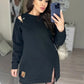 🍂Nouveauté 2024🔥Robe sweat-shirt à découpes chic pour femme
