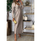 🔥Durée limitée -50 % de réduction 🔥Robe longue brillante élégante