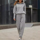 💃Unlock Style & Comfort- Top à revers avec demi-fermeture à glissière et jogging assorti