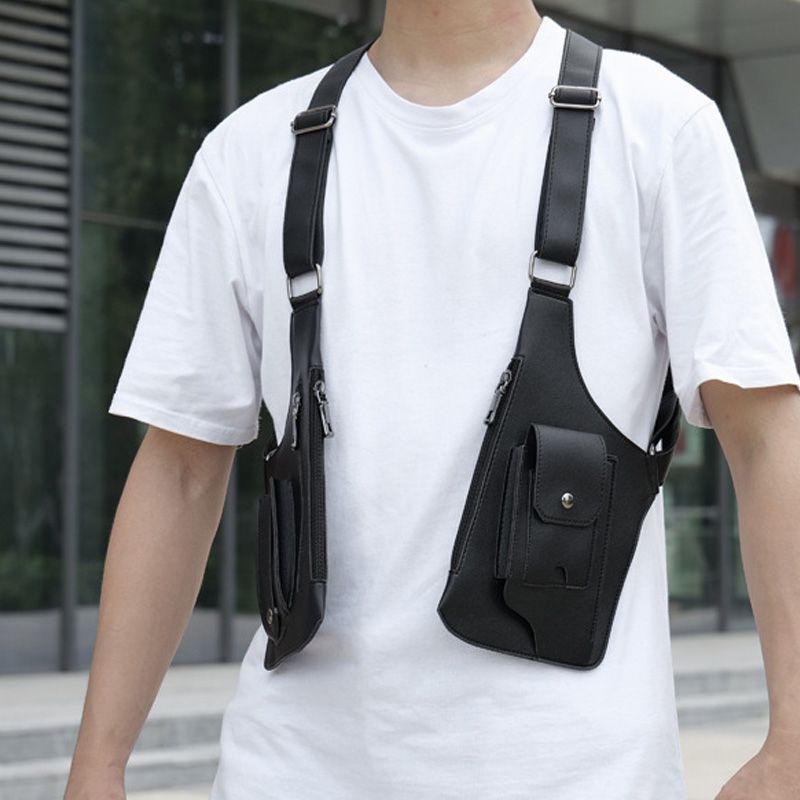 🔥2025 NEW HOT SALE🔥 Sac tactique anti-vol homme – Bretelles doubles, multi-poches & résistant à l’eau 🎒🛡️