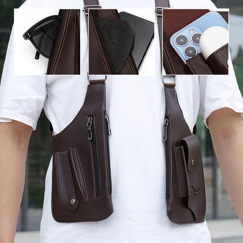 🔥2025 NEW HOT SALE 🔥Sac tactique antivol à double bandoulière et à poches multiples pour homme