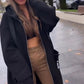 💖New Arrival Hot Sale 🔥Veste longue décontractée à capuche de couleur unie pour femme💥Remise à durée limitée de 56 %⏳