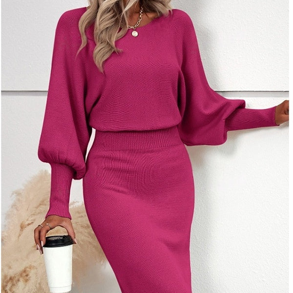✨️Remise d'hiver 50%✨️Ensemble 2 pièces avec jupe en tricot élégante